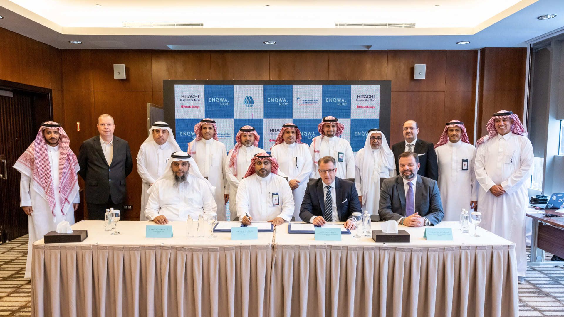 The signing of the Hitachi and ENOWA agreement